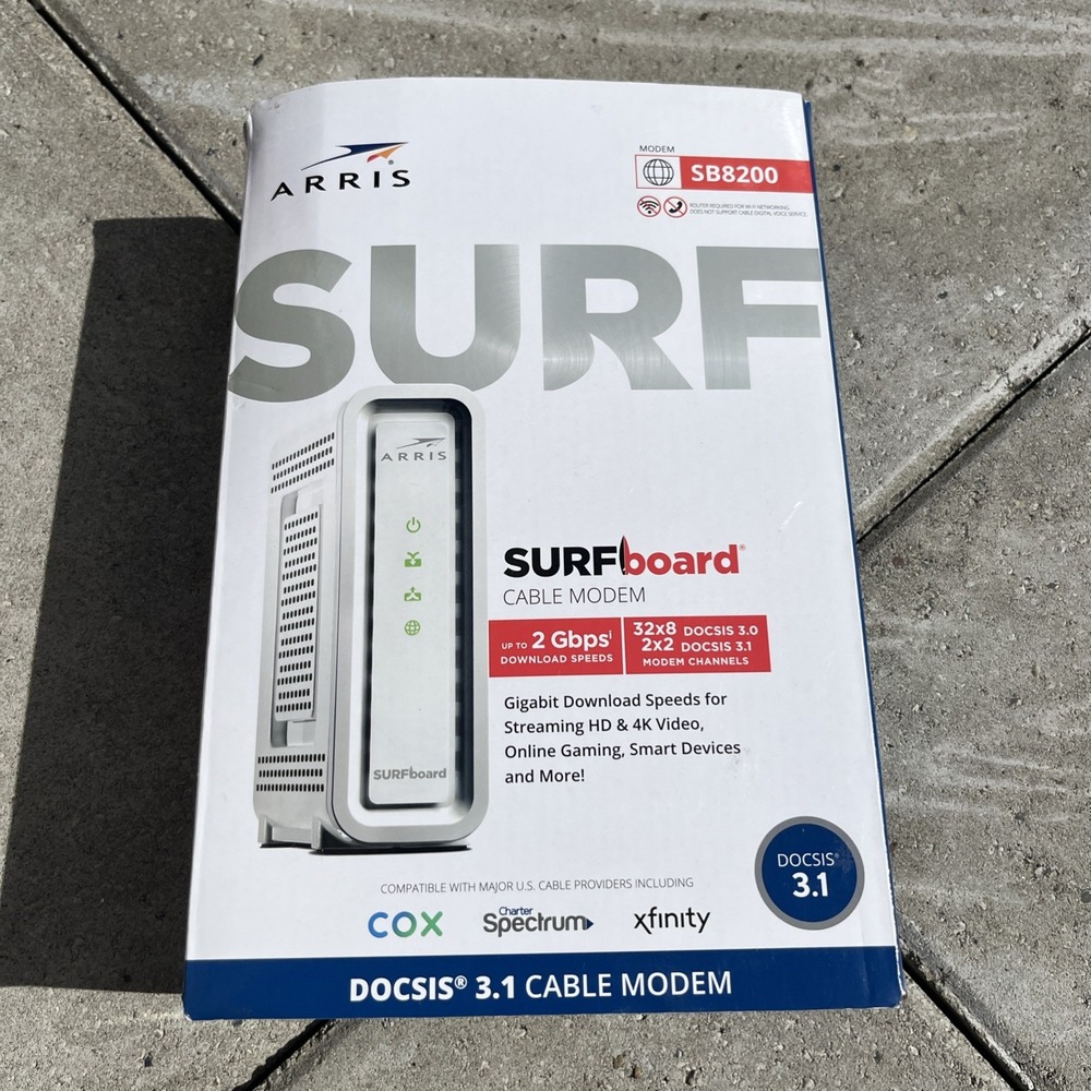 ARRIS SURFboard SB8200 DOCSIS 3.1 10 Gbps Cable Modem